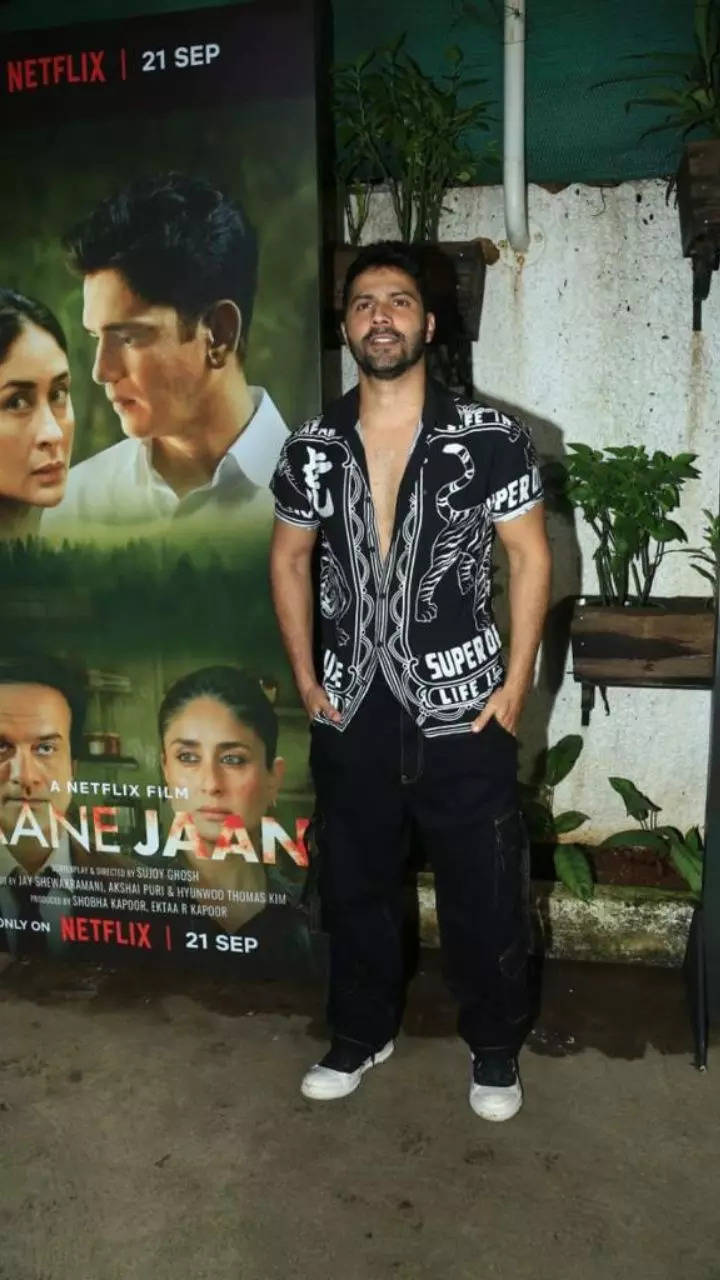 Bawaal star Varun Dhawan at the screening