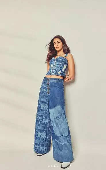 Ananya Panday can be seen rocking this denim ensemble effortlessly Pic Credit Instagram