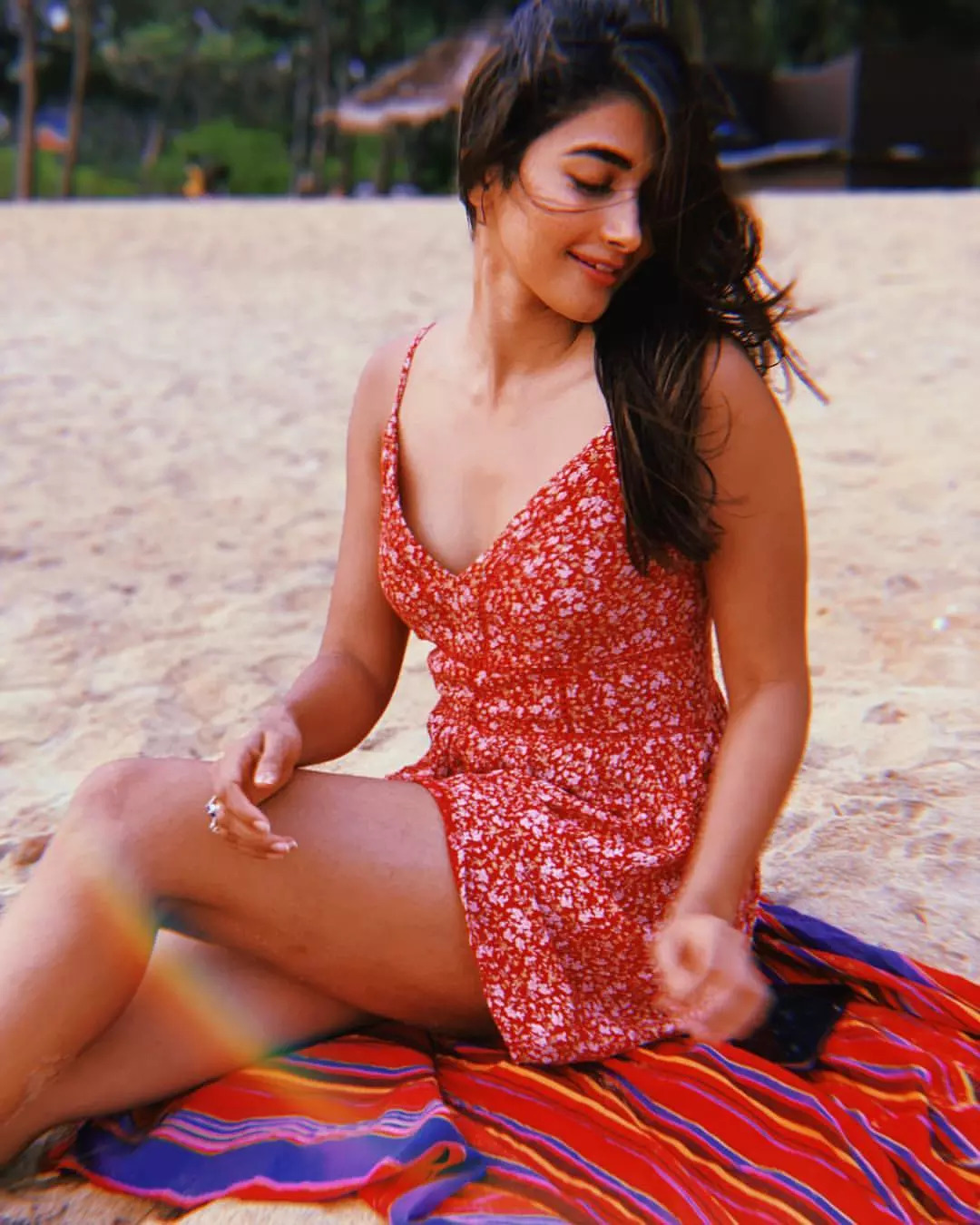 Pooja Hegde looks ravishing in mini outfit with plunging neckline