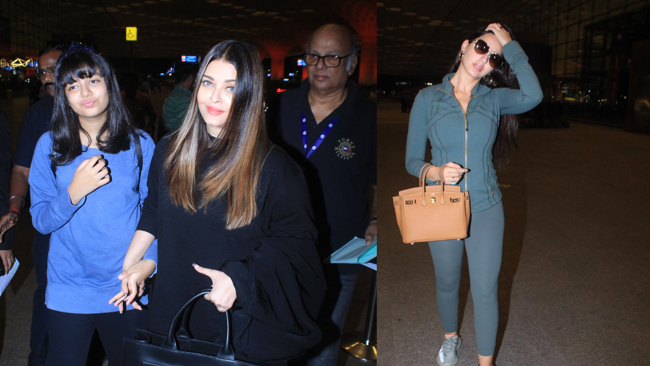 ZoomIn Aishwarya Rai With Aaradhya Bachchan To Nora Fatehi Celebs Step Out In Style