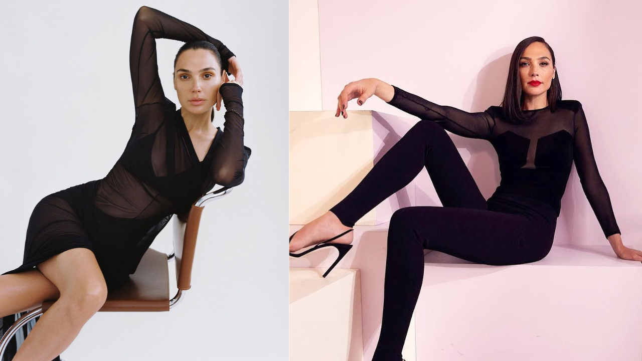 Gal Gadot Is The Queen Of Stylish Black Fits And These Pics Are Proof