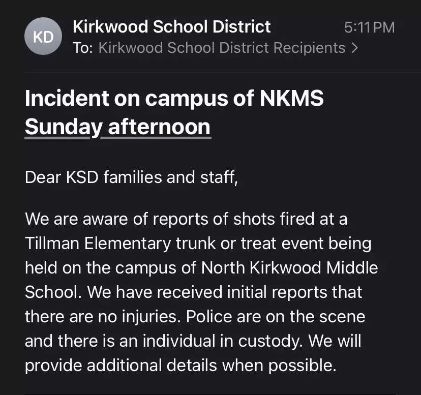 Kirkwood Shooting North Kirkwood Middle School Alerts Firing At