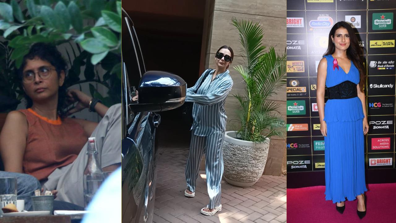 ZoomIn Kiran Rao Malaika Arora Fatima Sana Shaikh And More Spotted By The Paps