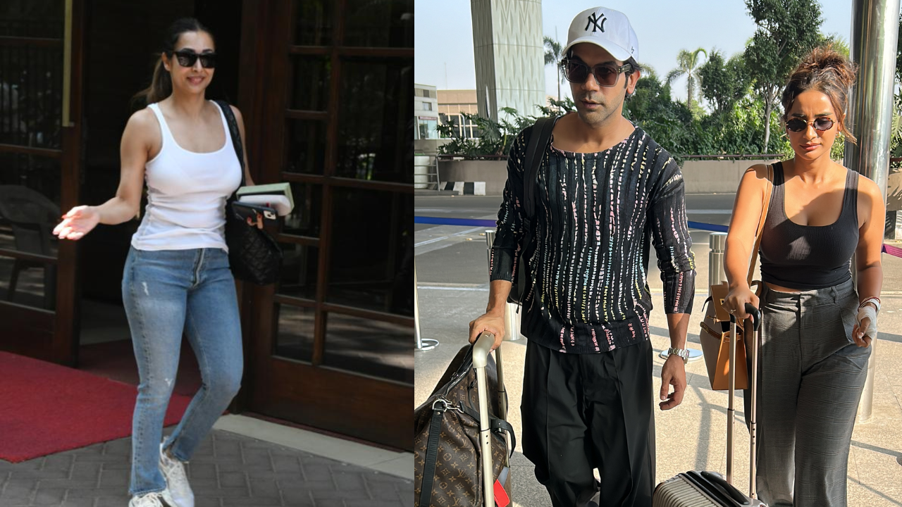 ZoomIn Rajkummar Rao-Patralekhaa Spotted At Airport Malaika Aroras Cool Casual Avatar And More