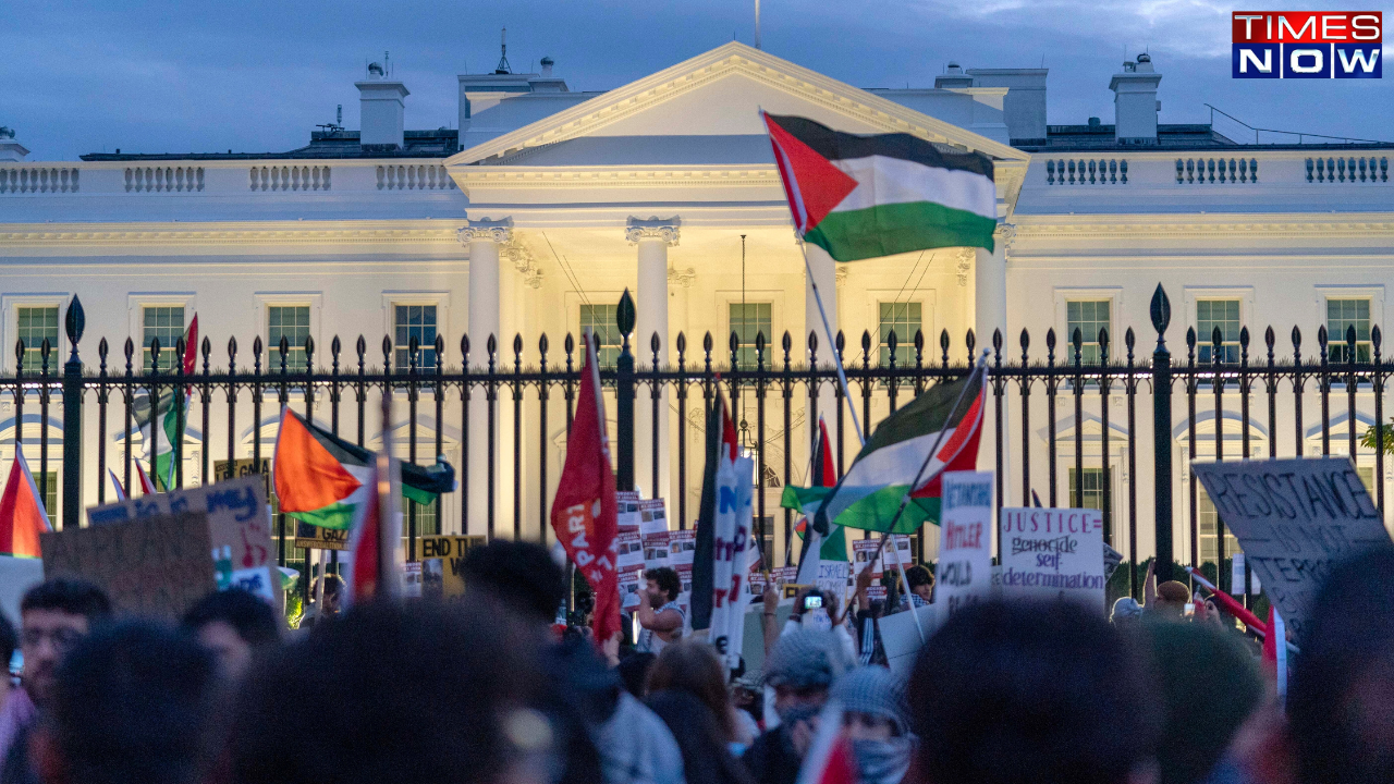 Protestas pro-palestinas cerca de la Casa Blanca