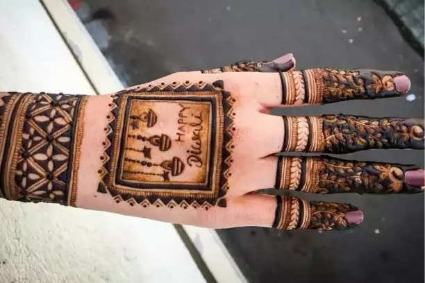 Happy diwali mehndi design | Latest mehndi design for diwali | new mehndi  design for diwali