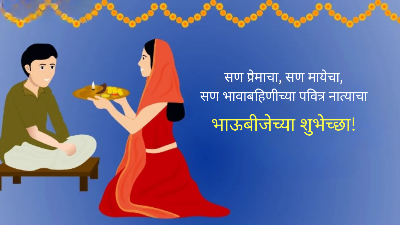 भाऊबीज शुभेच्छा बॅनर्स आणि संदेश | bhaidooj wishes