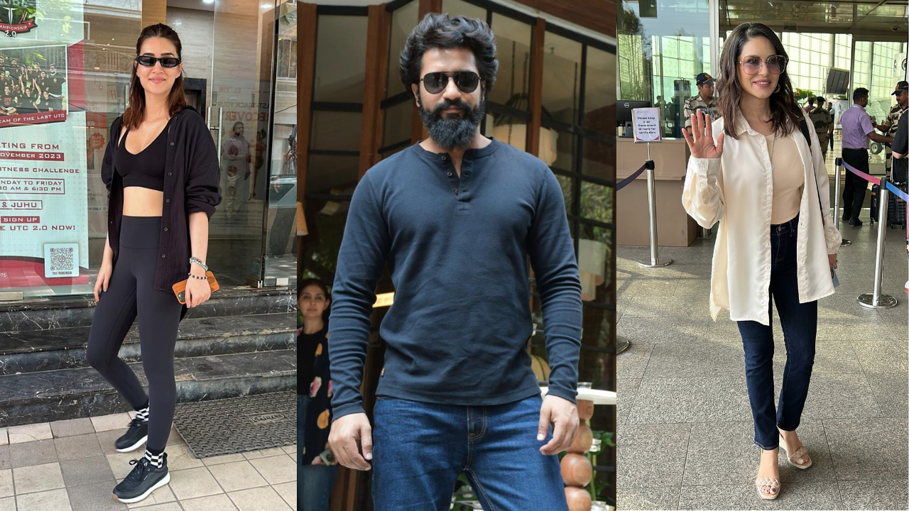 ZoomIn Kriti Sanon Vicky Kaushal Sunny Leone And Other Celebs Spotted Out And About In The City Today