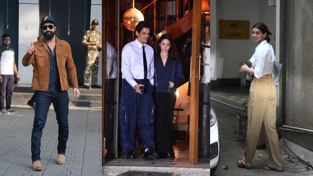 ZoomIn Vijay Varma Tamannaah Bhatia Khushi Kapoor And More Stars Get Spotted Out And About In The City