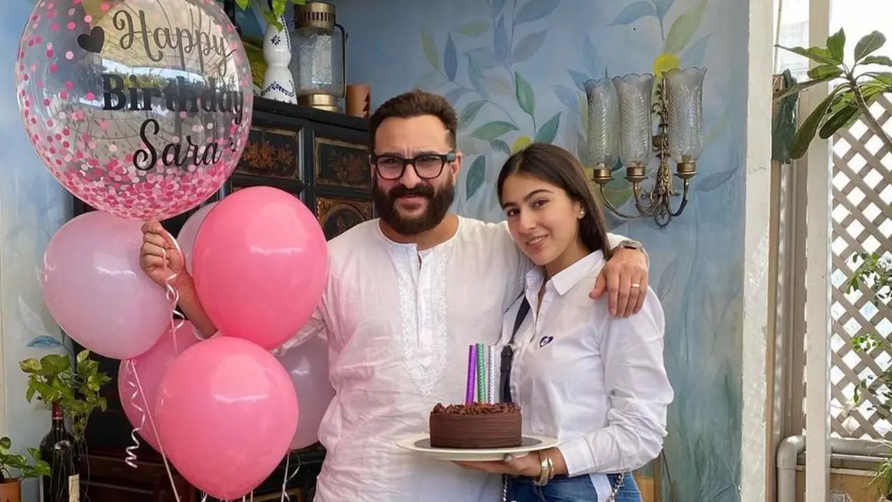 Saif Ali Khan and Sara Ali Khan