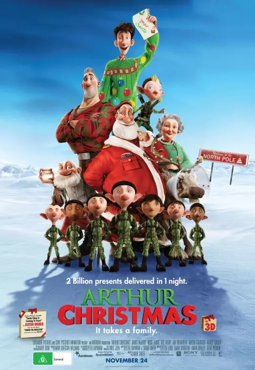 Arthur Christmas IMDb Rating 71