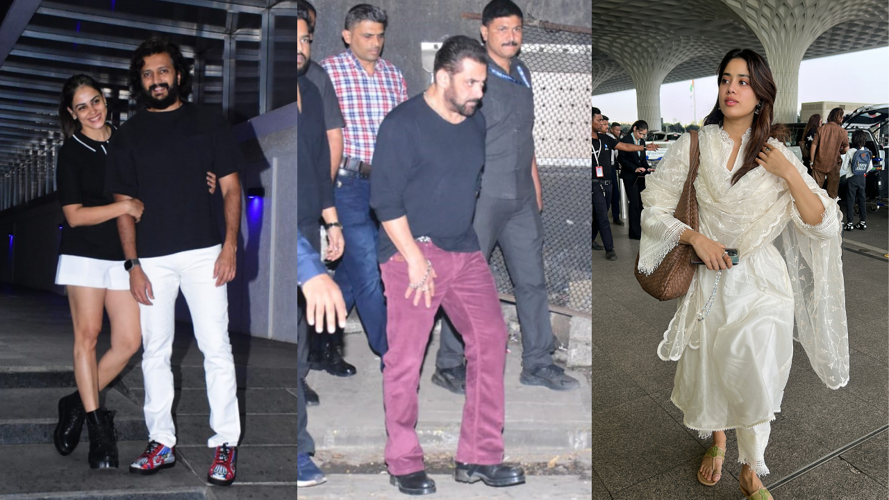 ZoomIn Salman Khan Genelia DSouza Riteish Deshmukh Janhvi Kapoor And Others Spotted Out And About In The City