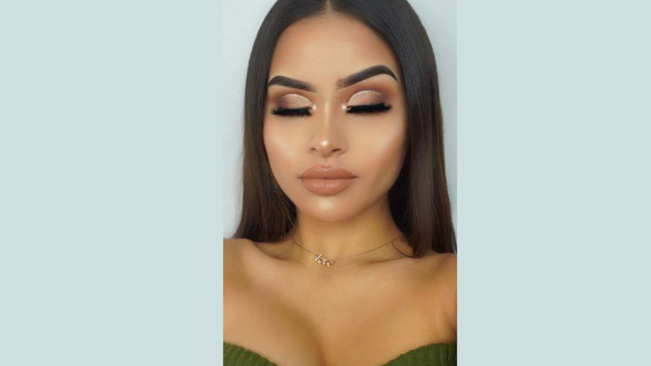 Beige Eyeshadow With Nude Lipstick - For Olive Skin