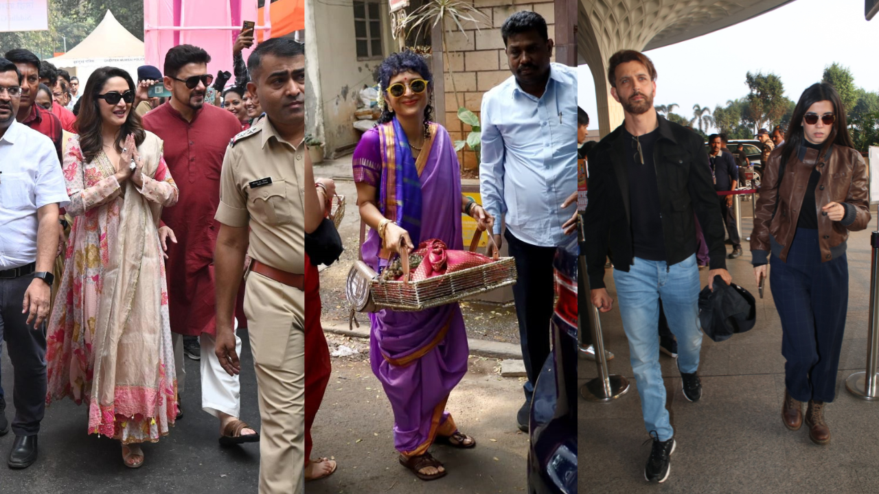 ZoomIn Madhuri Dixit Kiran Rao Hrithik Roshan Nupur Shikhare And Other Celebs Get Papped In The City