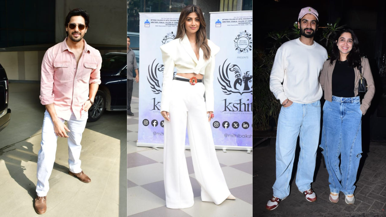 ZoomIn Sidharth Malhotra Shilpa Shetty Sunny Kaushal Sharvari Wagh And Other Celebs Spotted In Town