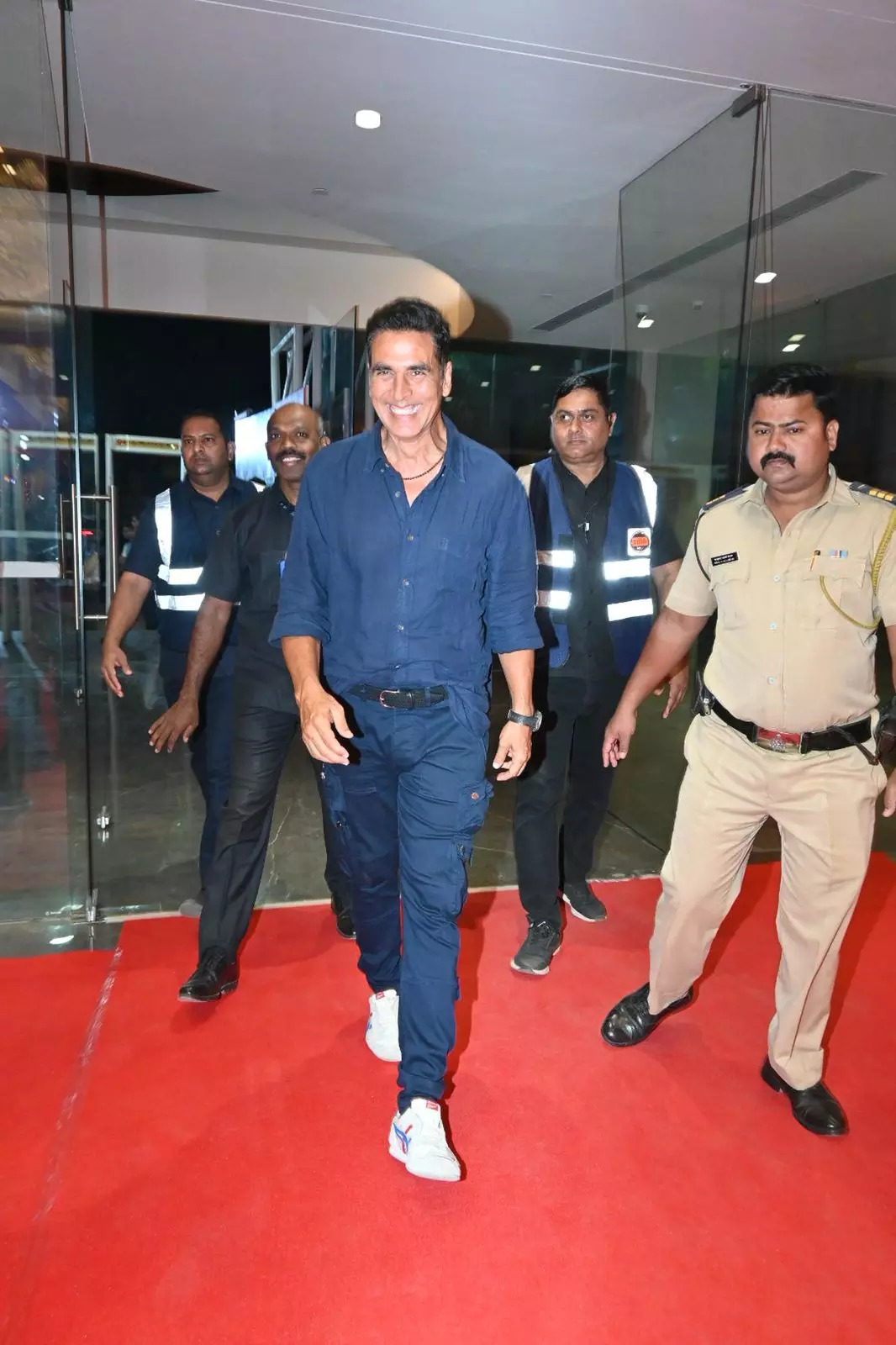 Akshay Kumar at today Pro Kabaddi League match in the city