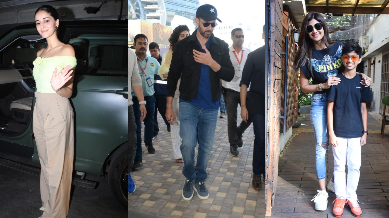 ZoomIn Ananya Panday Hrithik Roshan Shilpa Shetty And More Spotted Out And About In The City