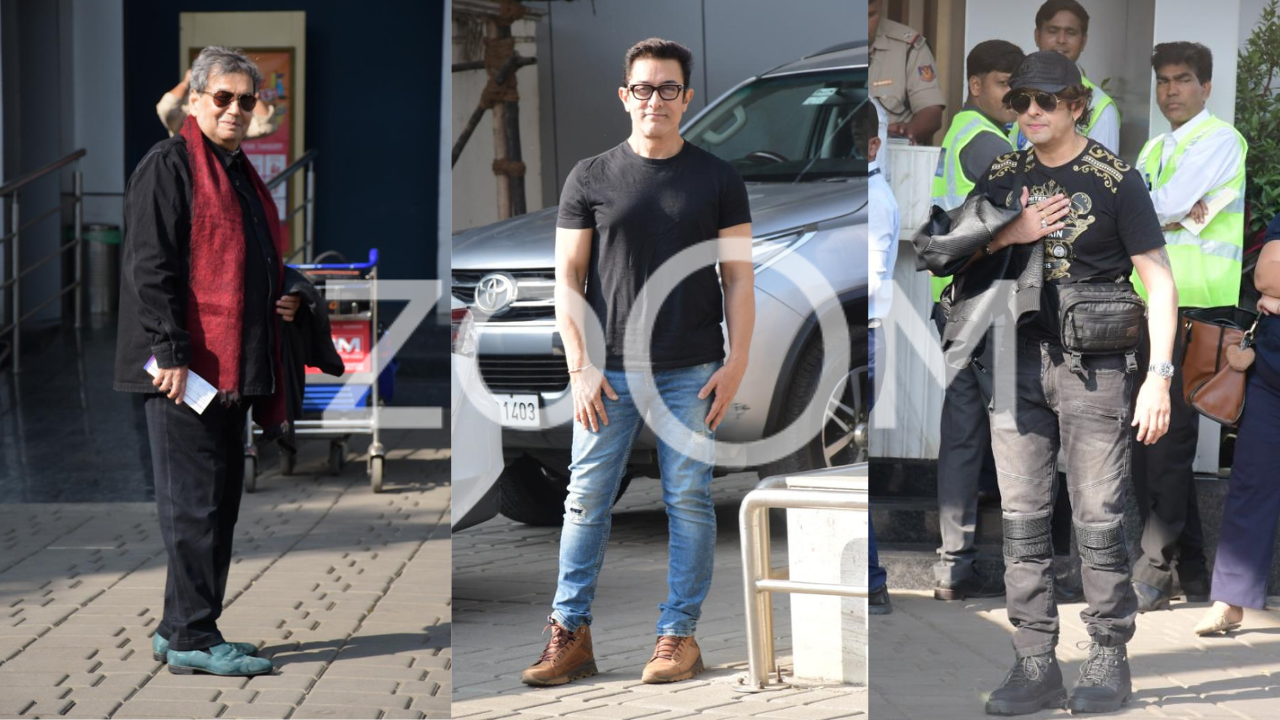 ZoomIn Airport Diaries - Aamir Khan Sonu Nigam Subhash Ghai And More Spotted In The City