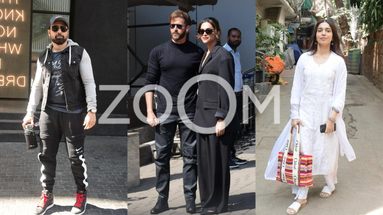 ZoomIn Paparazzi Shots Capture Hrithik Roshan Deepika Padukone Emraan Hashmi Bhumi Pednekar And More Celebs In Style