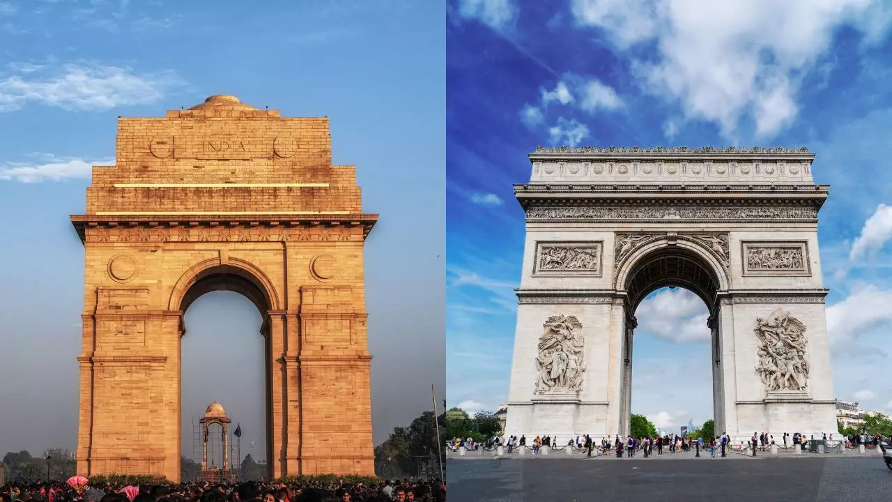 India Gate Vs Frances Arc de Triomphe 