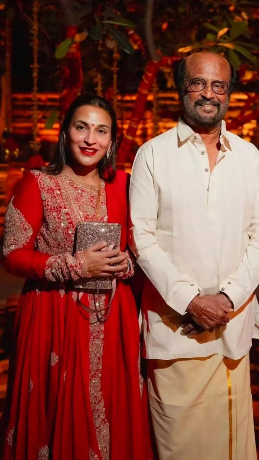 Rajinikanth and Aishwarya 