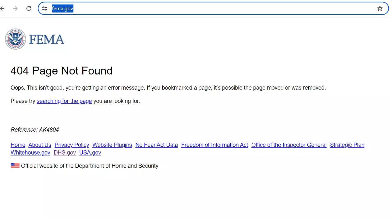 US Government sites Down Users Report Outage On Secret Service, DHS