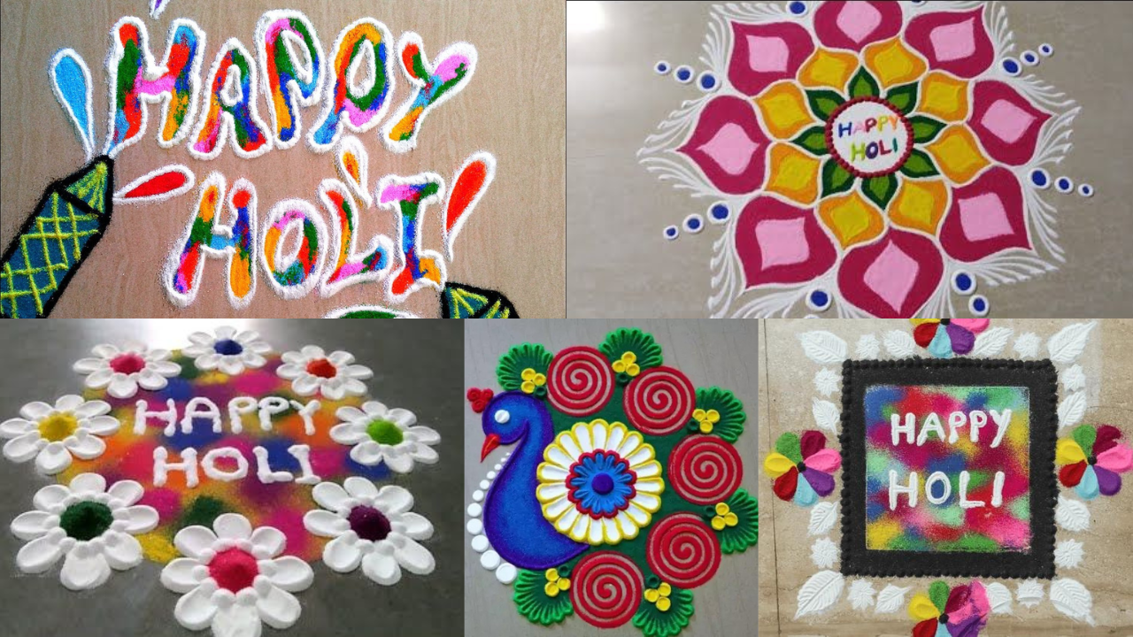 Holi 2024 Easy Rangoli संपूर्ण भारतात उत्साहात साजरी केली जाणारी होळी आता काही दिवसांवर आली आहे येत्या 24 मार्च रोजी होलिका दहन असून त्याच्या दुसऱ्या दिवशी धूळवड साजरी केली जाणार आहे त्यामुळे या दोन्ही सणांच्या तयारीला सुरुवात झाली असून होळीसाठी लागणारे पूजा साहित्य असो वा धूलिवंदन् खेळण्यासाठी लागणारे रंग आणि पिचकाऱ्या असो सर्व साहित्यांची तयारी एक दोन दिवस आधीच केली जातेया तयारीमध्ये रांगोळीच्या वेगवेगळ्या डिझाईन्सचा देखील समावेश होतो 