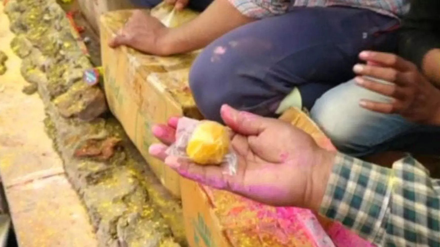 Laddoo Holi or Laddoo Maar Holi at Radha Rani Temple Barsana