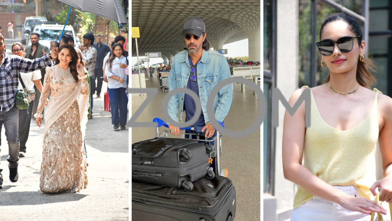 ZoomIn Madhuri Dixit Arjun Rampal Manushi Chhillar And Others Get Papped In The City