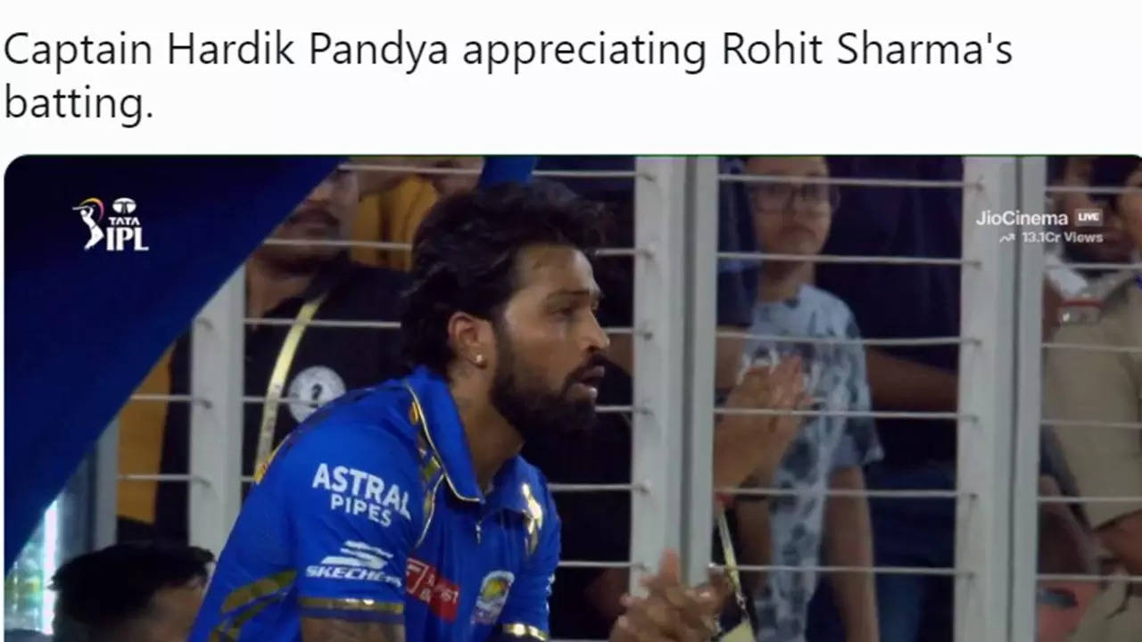 When Hardik Pandya Applauded Rohit Sharma's Effort In Gujarat Titans vs ...