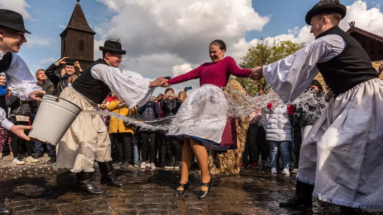 Soaking Women with Water in Hungary