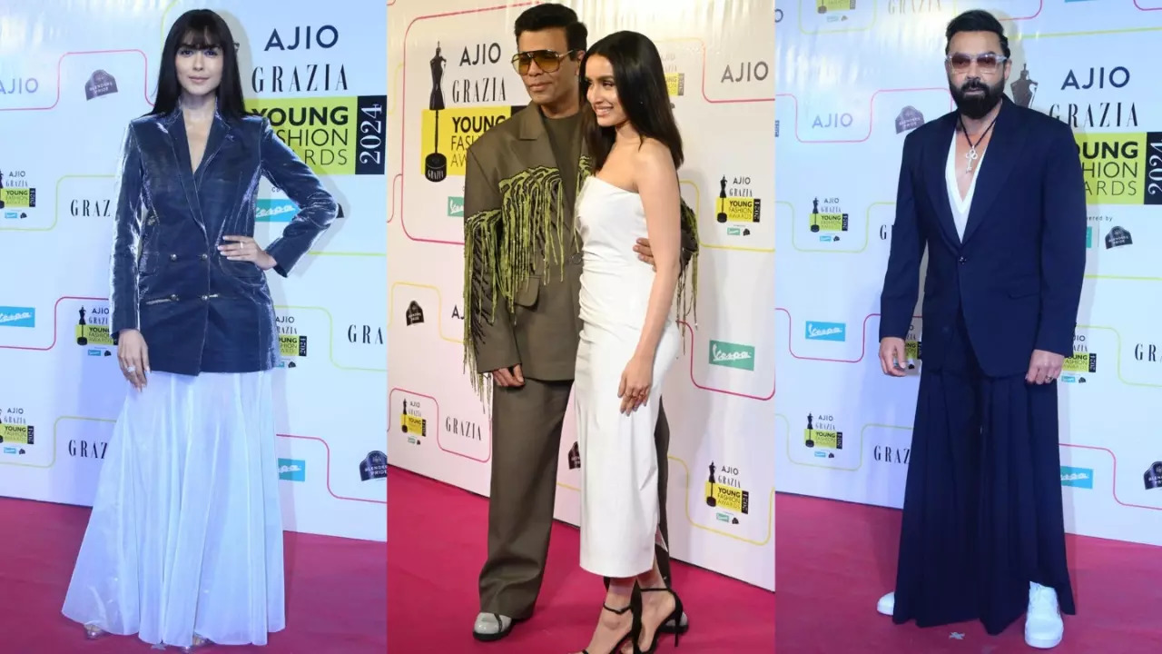 AJIO Grazia Young Fashion Awards 2024 KJo To Lord Bobby Bollywood Celebs Flaunt Their Fashion Game At Pink Carpet