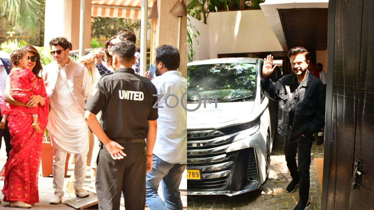 ZoomIn Priyanka Chopra-Nick Jonas Papped Along With Malti Anil Kapoor Waves At Paps