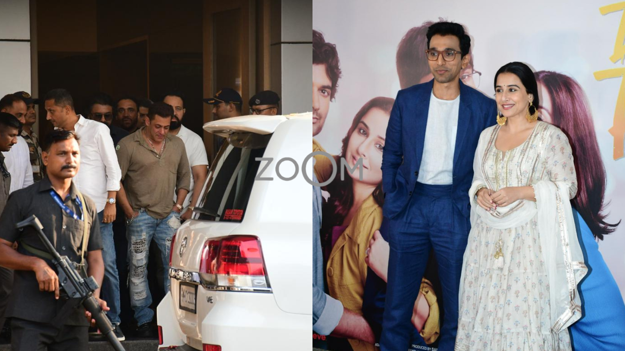 ZoomIn Salman Khan Spotted At The Airport Vidya Balan-Pratik Gandhi Promote Do Aur Do Pyaar