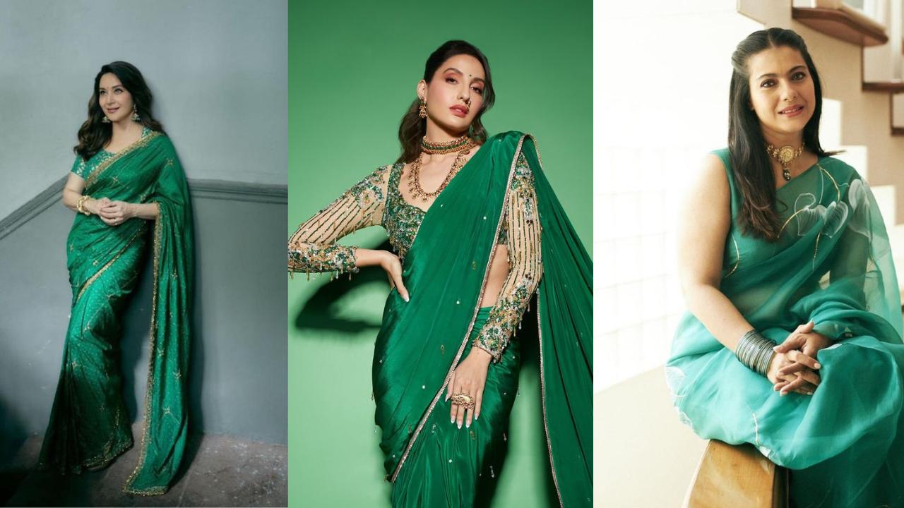 Elevate Your Navratri Style With These Green Saree Looks 