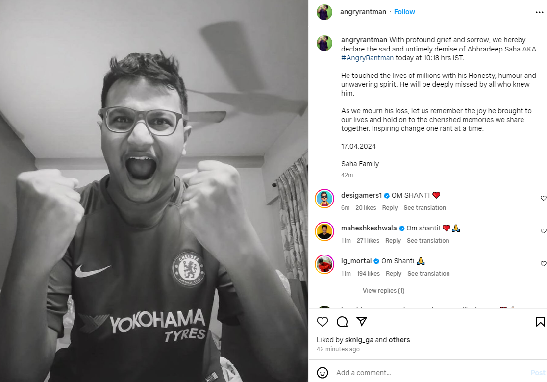 YouTuber Abhradeep Saha aka Angry Rantman Dies At 27, Fans Remember ...