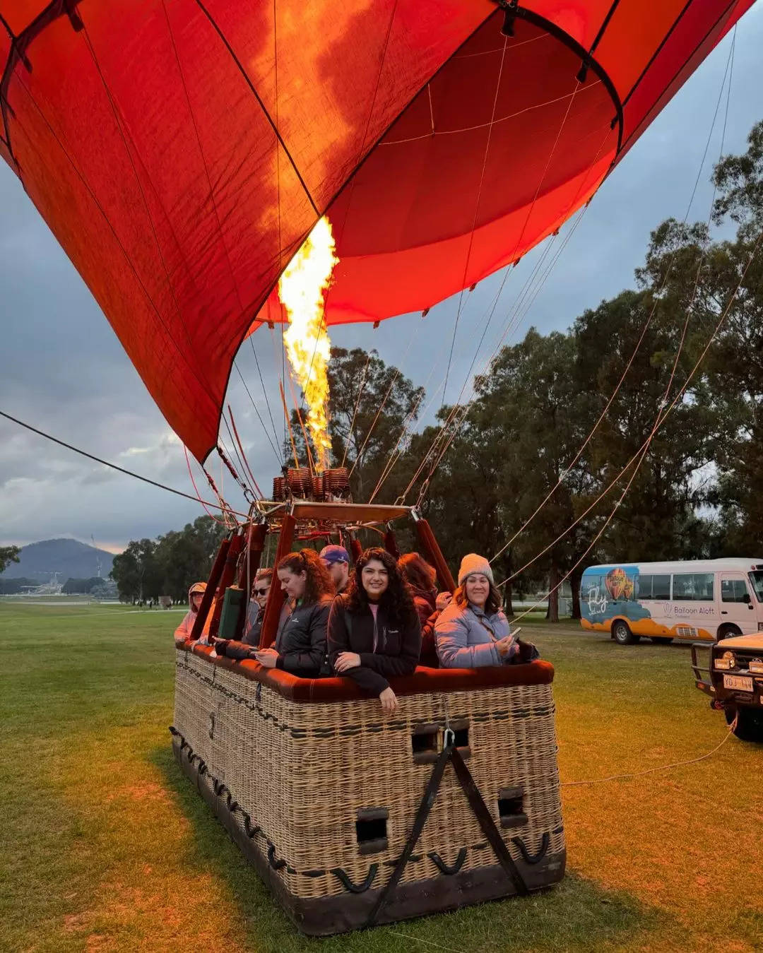 Take a hot air balloon ride over Canberra