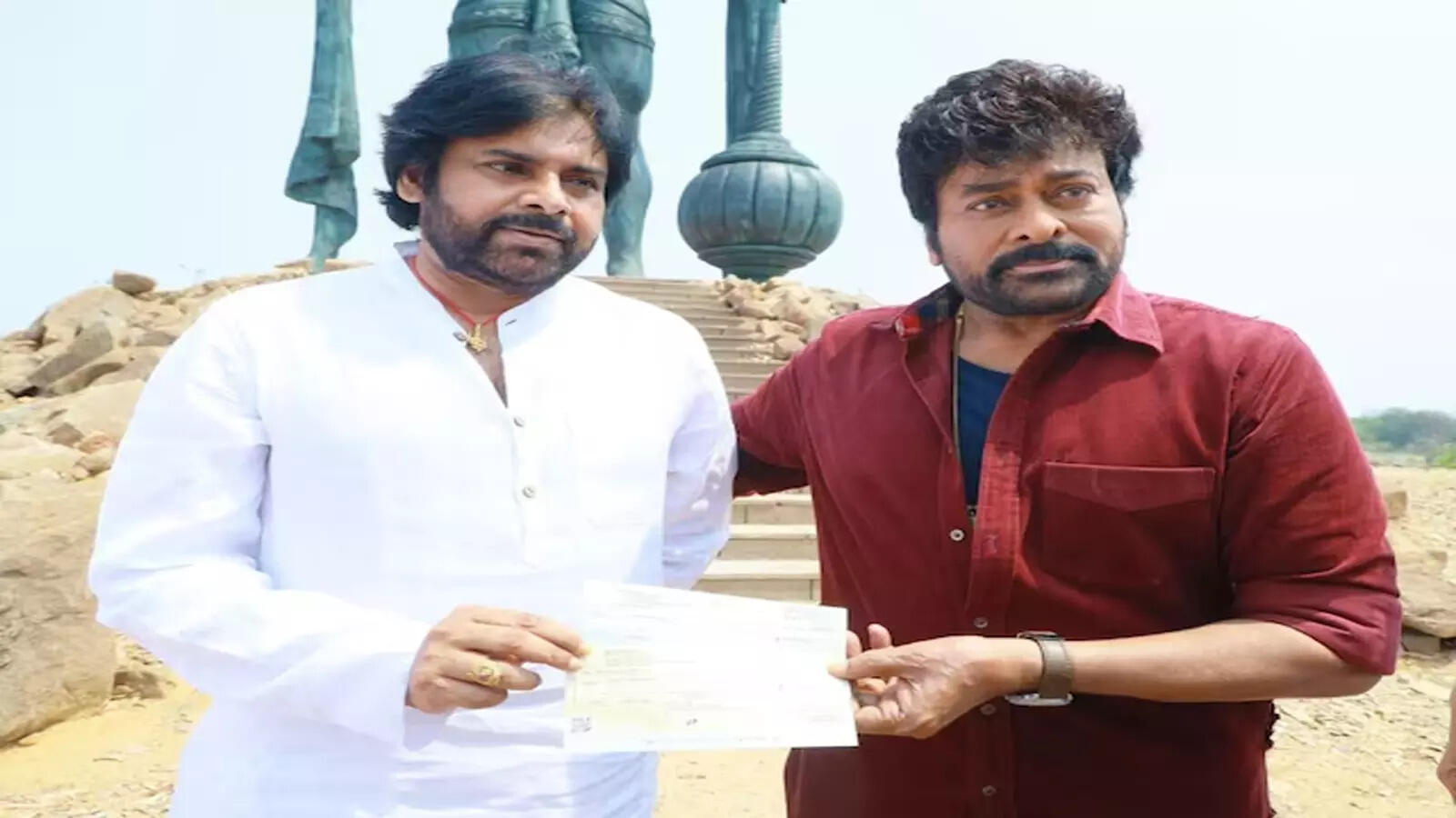 Pawan Kalyan and Chiranjeevi