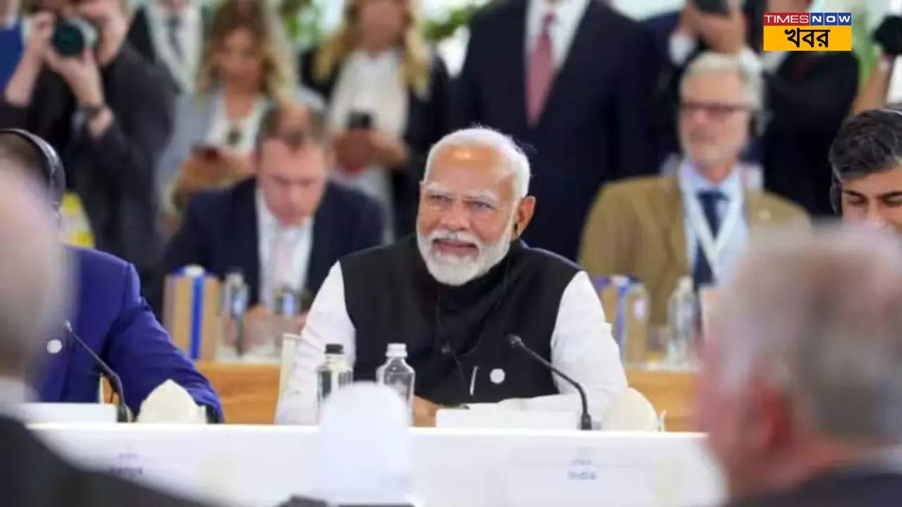 PM Modi Attends G7 Summit তৃতীয়বার ক্ষমতায় এসে প্রথম জি-৭ সামিট প্রধানমন্ত্রী নরেন্দ্র মোদীর