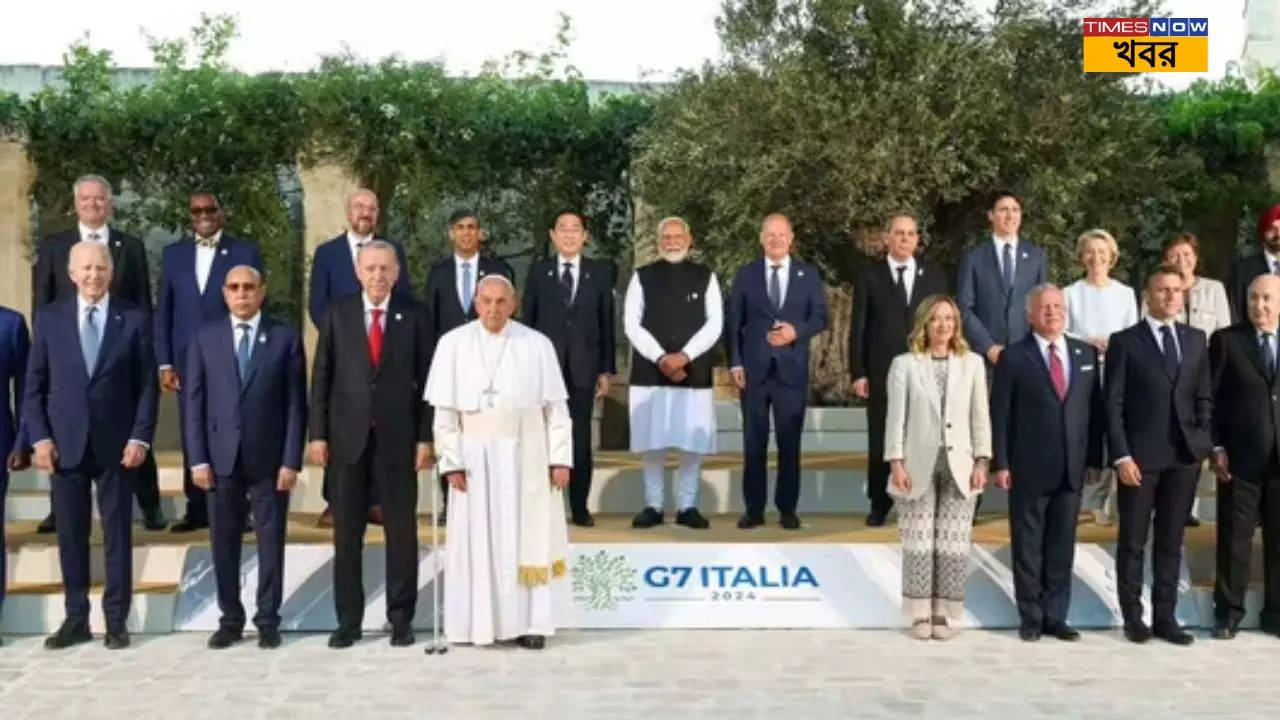 PM Modi Attends G7 Summit তৃতীয়বার ক্ষমতায় এসে প্রথম জি-৭ সামিট প্রধানমন্ত্রী নরেন্দ্র মোদীর