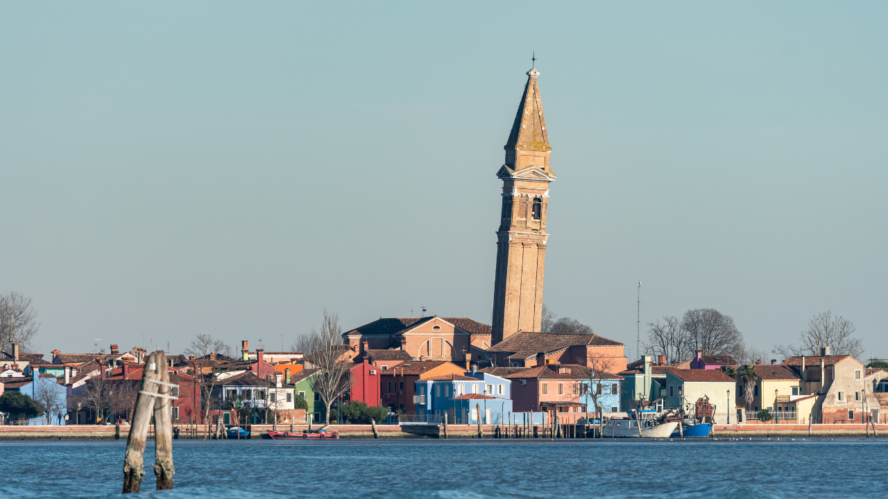 Leaning Bell Tower of Burano Italy