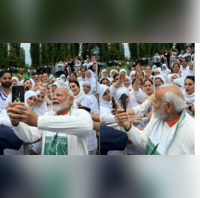 Yoga Day 2024 LIVE PM Modi Takes Selfie With School Students At SKICC Srinagar