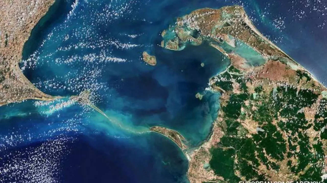 The European Space Agency has shared an image of the Ram Setu taken by its Copernicus Sentinel-2 satellite