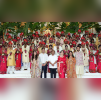 Watch Mukesh Ambani And Nita Ambani Attend Mass Wedding Ahead Of Anant Ambanis Pre-Wedding Celebrations