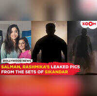 Leaked photos of Salman Khan and Rashmika Mandanna on Sikandar set
