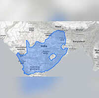 The True Size of South Africa Compared to India