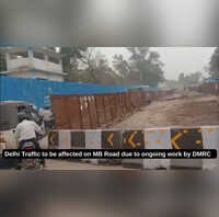 Delhi Traffic Alert Vehicle Flow Affected On MB Road As DMRC Carries Out Construction Work