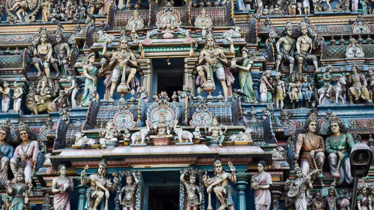 Ornate sculptures on the exterior of the temple Credit Canva