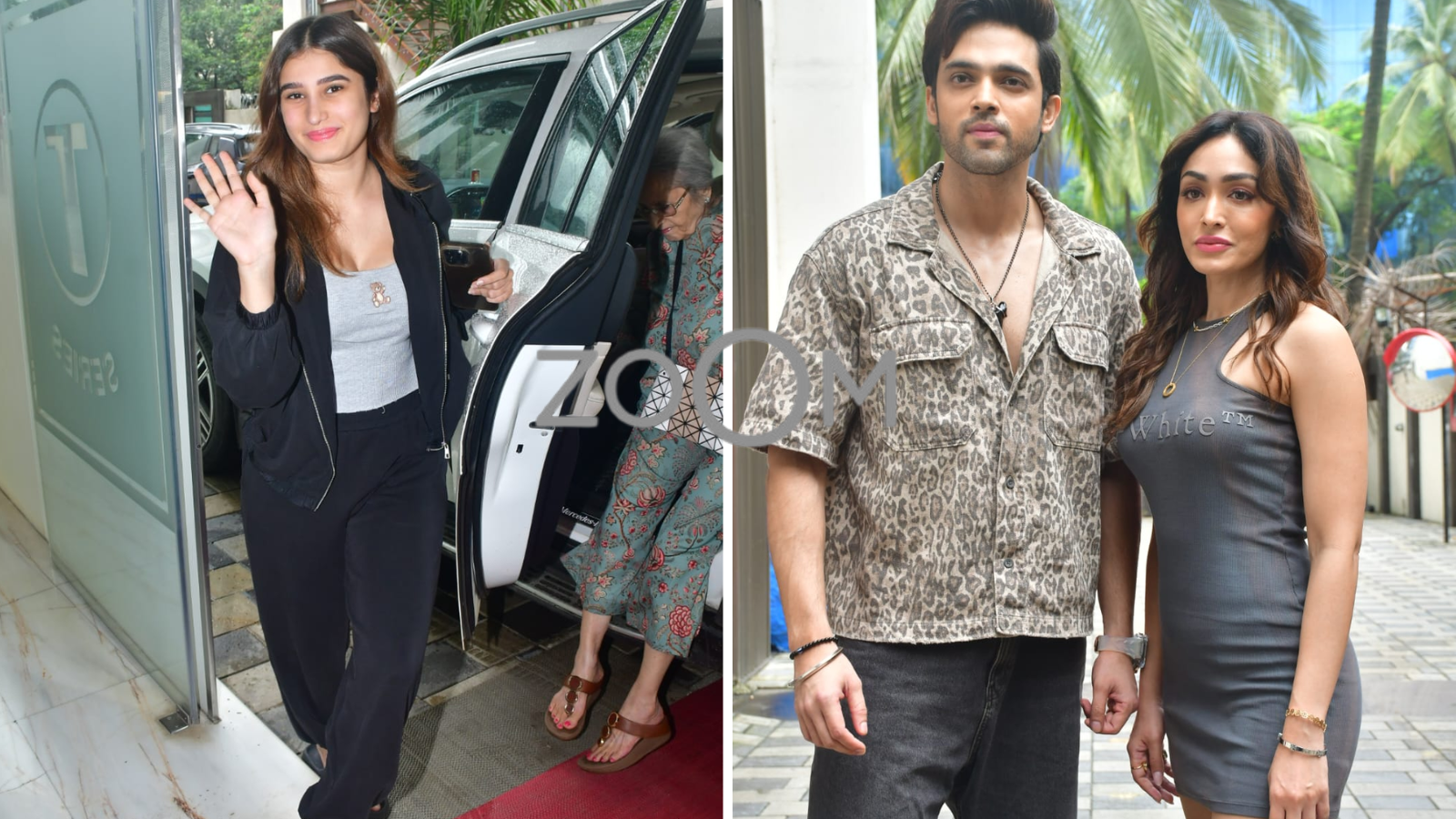 Rasha Tondon Snapped In AndheriKhushalii Kumar And Parth Samthaan For Upcoming Film Promotions  ZoomIn