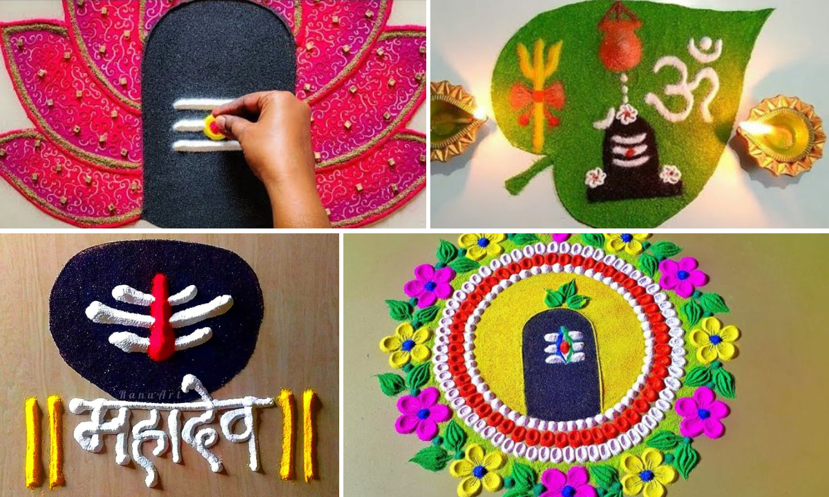 Shravan Rangoli Designs यावर्षी 5 ऑगस्टपासून श्रावणाचा पवित्र महिना सुरू होत आहे या महिन्यात लोक भगवान शंकराची पूजा करतात सनातन धर्मात कोणत्याही विशेष सणाच्या दिवशी रांगोळी काढणे अत्यंत शुभ मानले जाते रांगोळीचे रंग घरामध्ये सकारात्मकता आणतात त्यासोबतच घराची सुंदरताही वाढवतात अशी मान्यता आहे त्यामुळे या महिन्यात तुम्ही तुमच्या अंगणात आकर्षक रांगोळी काढून घराचे सौन्दर्य आणखीन वाढवू शकतात  Shrawan 2024 rangoli Ideas